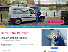 Tablet Screenshot of hamish-the-plumber.com